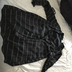 Grid pattern dress